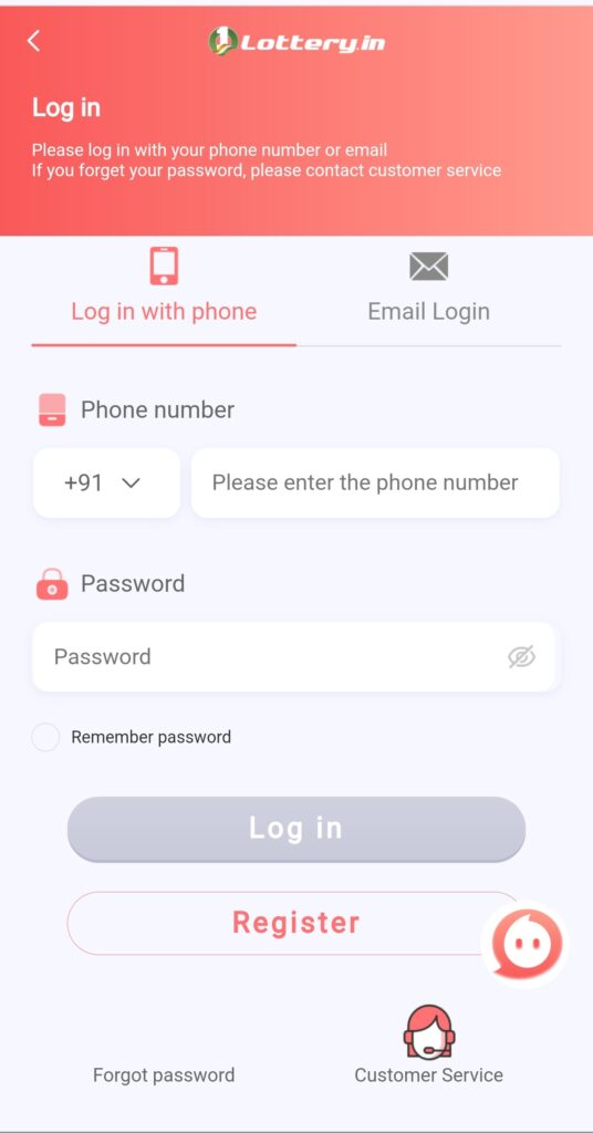 1 Lottery Login